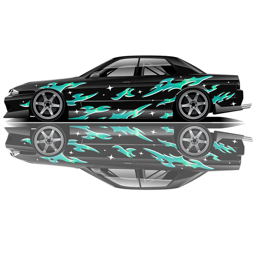 "Teal/White Tribal" Decal
