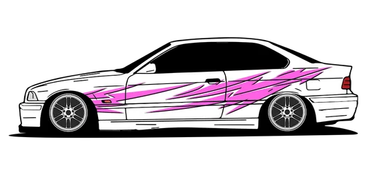 "Pink Lightning" Decal