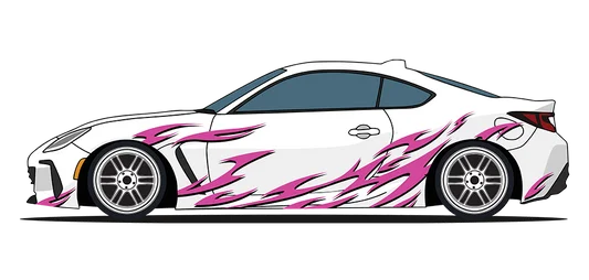 "Pink Flame" Decal