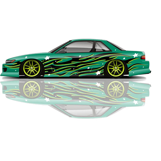 "Black/Green Tribal" Decal