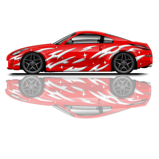 "White/Silver Tribal" Decal