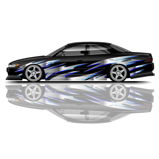 "Silver/Blue Tribal" Decal