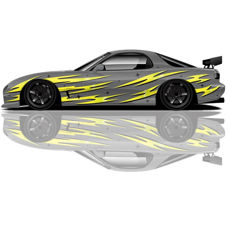 "Yellow/Black Lightning" Decal