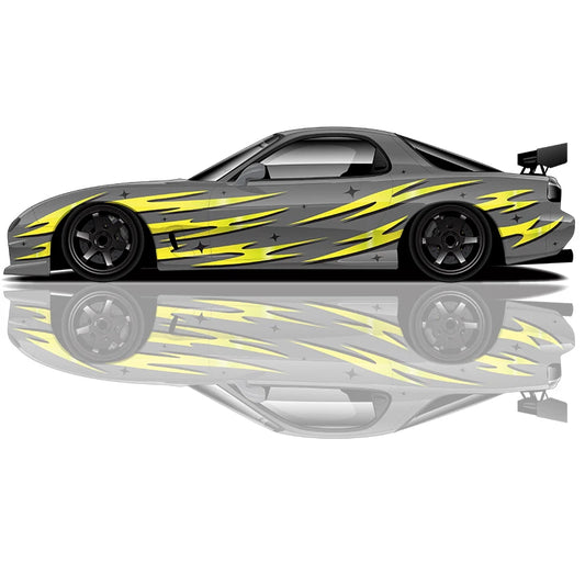 "Yellow/Black Lightning" Decal