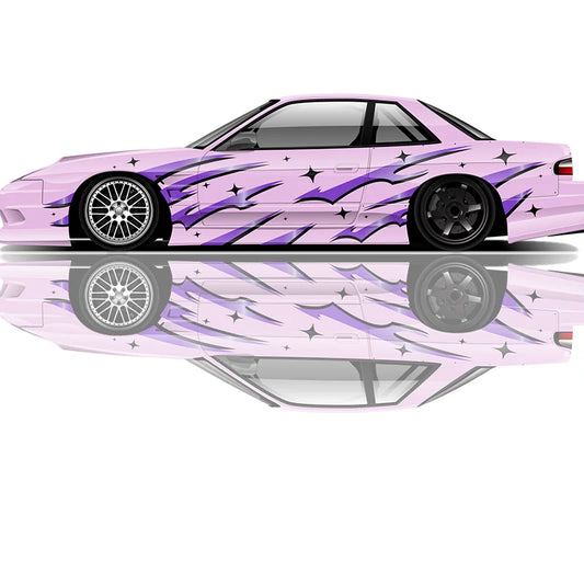 "Purple/Black Lightning" Decal